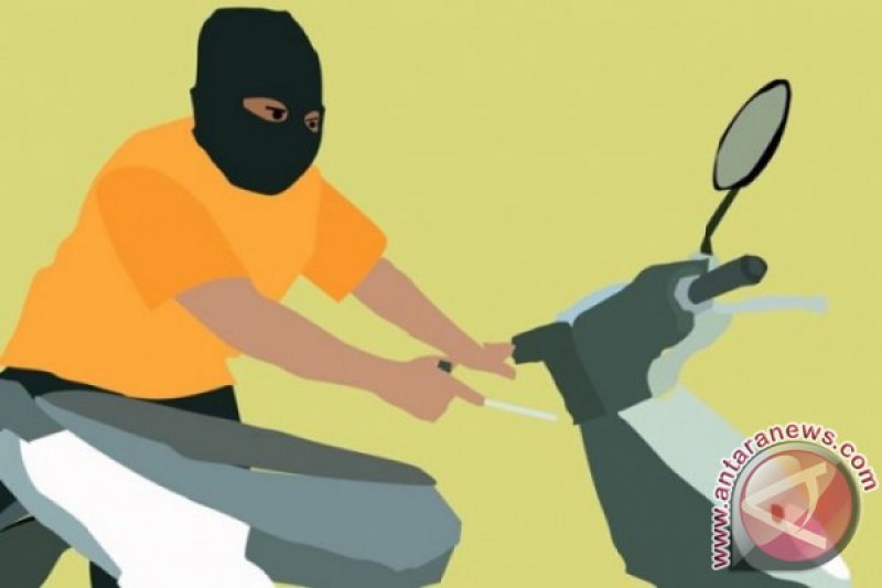 Maling gasak motor warga Desa Muara Gading Mas Lampung Timur