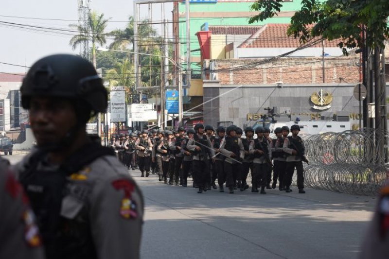 Pengamanan pascakerusuhan di Mako Brimob