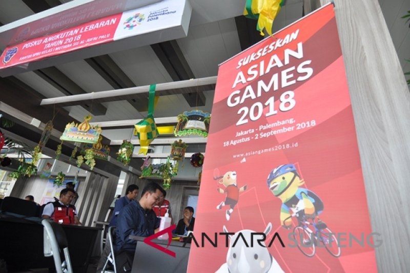 Posko lebaran bertema Asian Games