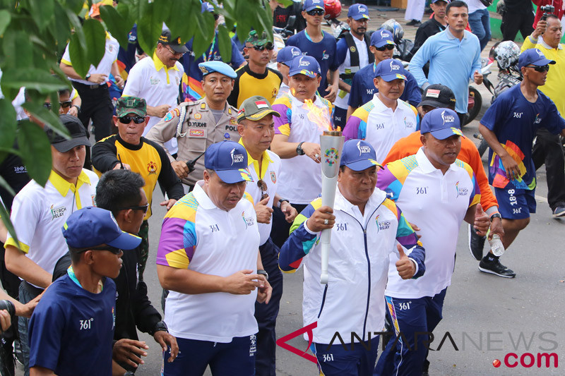 Obor Asian Games tiba di Banjarmasin