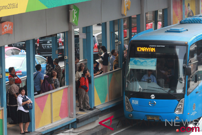 Penumpang bus Transjakarta meningkat