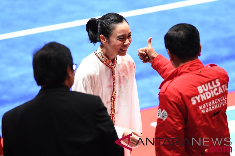 Presiden Jokowi sebut Lindswell Kwok sebagai Ratu Wushu Asia