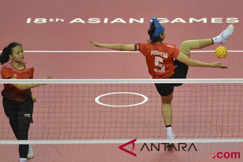 Sepak Takraw Putri Indonesia vs Malaysia