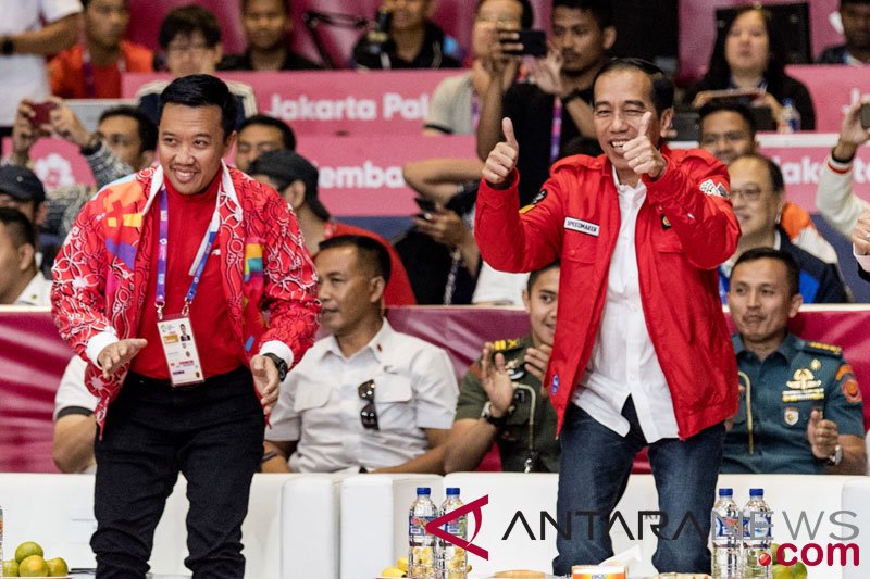 Presiden Jokowi Saksikan Wushu Asian Games