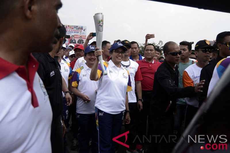 Torch Relay Asian Games 2018 di Lampung