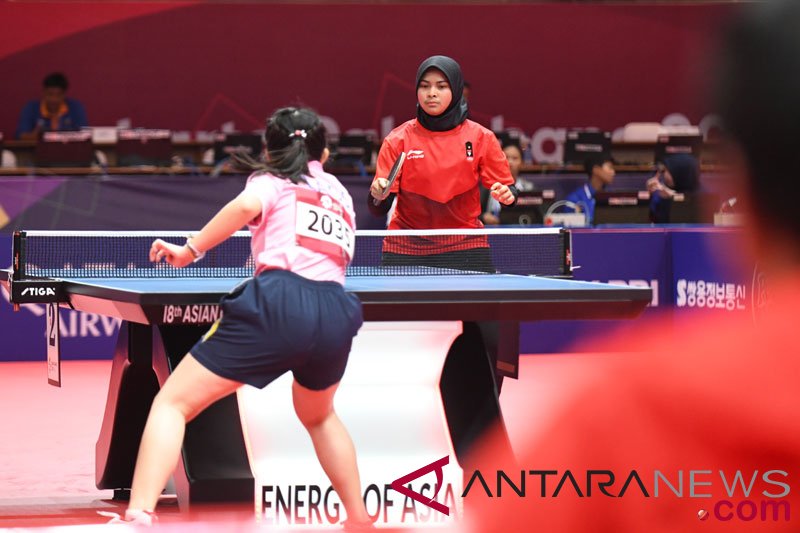 Tiga atlet Indonesia gugur di babak kedua tenis meja