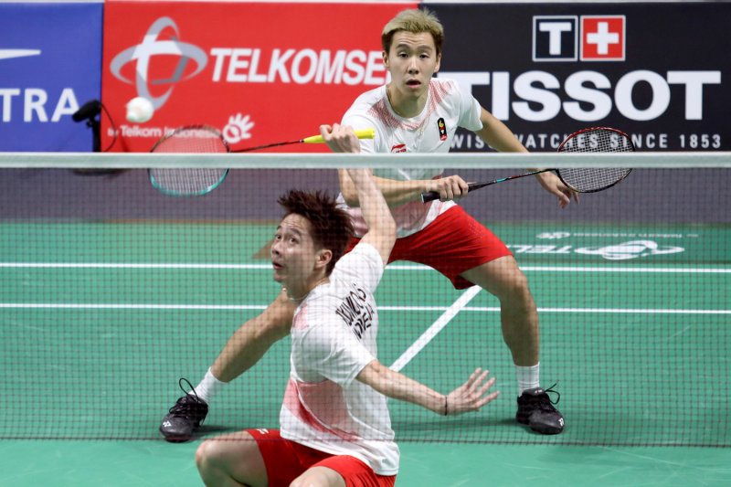 Men double badminton