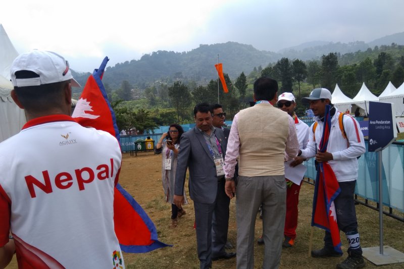 Menpora Nepal berkunjung sejumlah atlet yang gagal mendarat