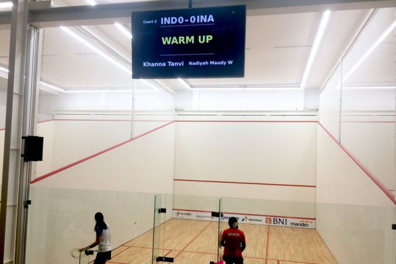 Timnas squash Indonesia menyerah 3-0 dari India