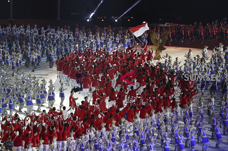 Meriahnya pembukaan Asian Games 2018 di GBK Jakarta