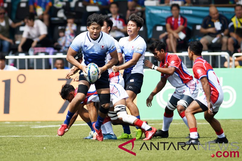 Babak Penyisihan Rugby 7 Putra - Jepang VS Indonesia