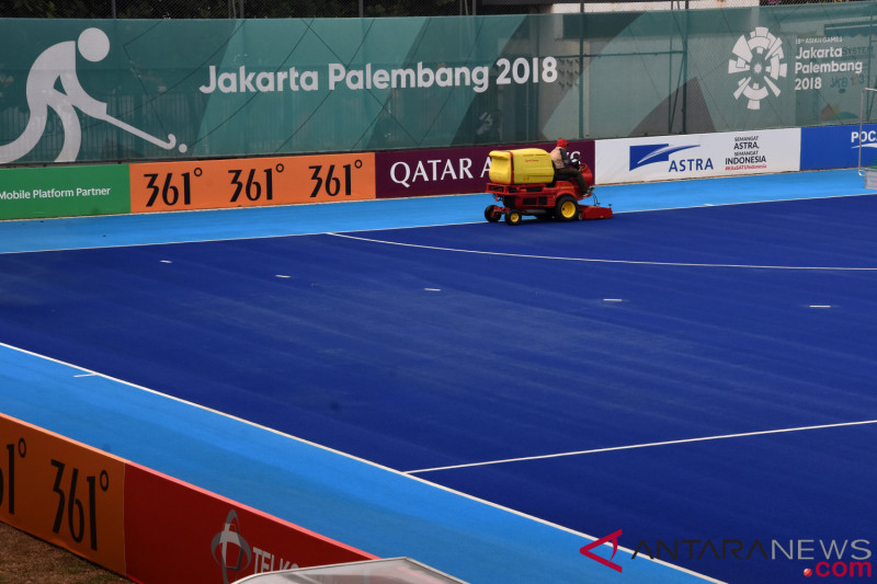 Persiapan Arena Hoki Asian Games 2018