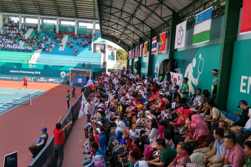 Teriakan Indonesia-Korea dalam final soft tenis