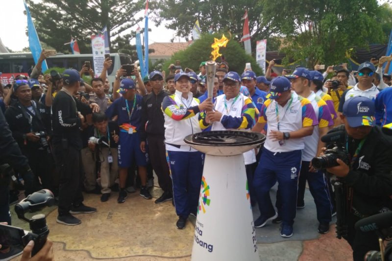 Obor Asian Games sampai di Cianjur