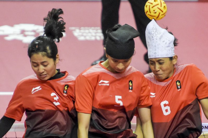 Sepak Takraw Penyisihan Quadrant Putri Indonesia vs Myanmar