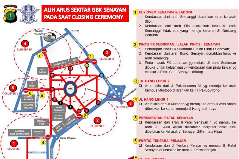 Asian Games - Dishub Lakukan Pengaturan Lalin Di Sekitar GBK Senayan