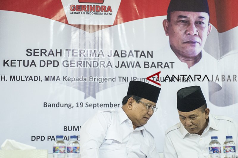 Sertijab Ketua DPD Gerindra Jabar