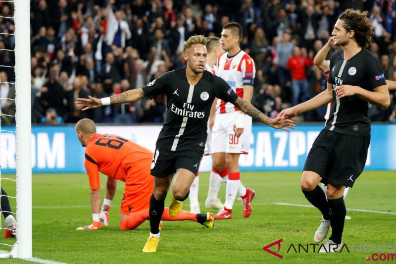 Liga Champions: PSG Kalahkan Red Star Belgrade  6-1