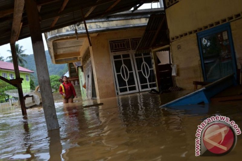 Dinsos Agam bagikan nasi bungkus untuk korban banjir di Kecamatan Ampeknagari