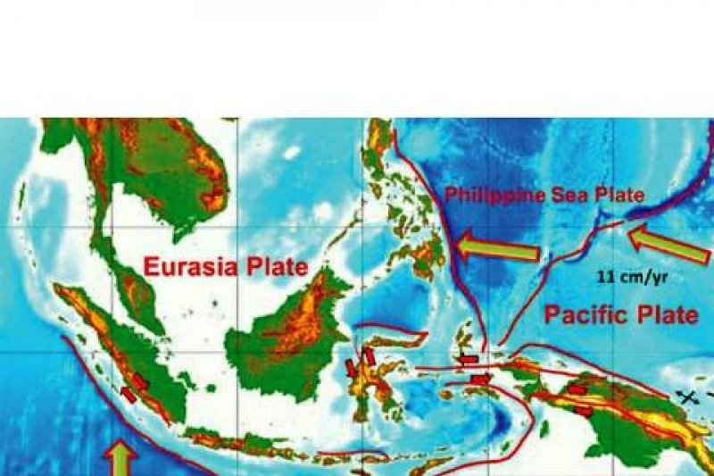 Tiga lempeng tektonik di indonesia