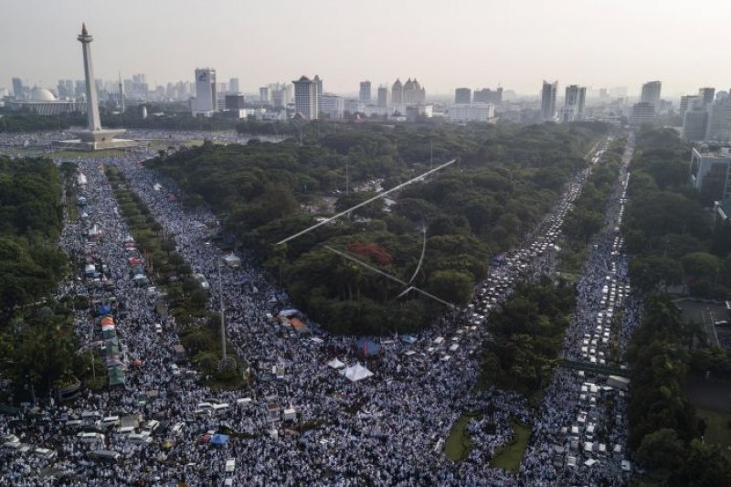 Massa reuni 212 teriakkan 'Hidup Prabowo'