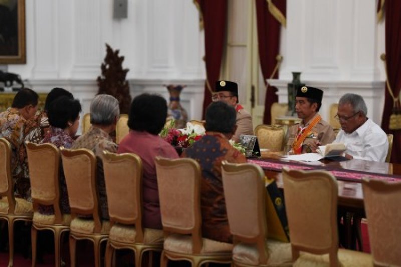 Presiden menerima pimpinan rektorat UI