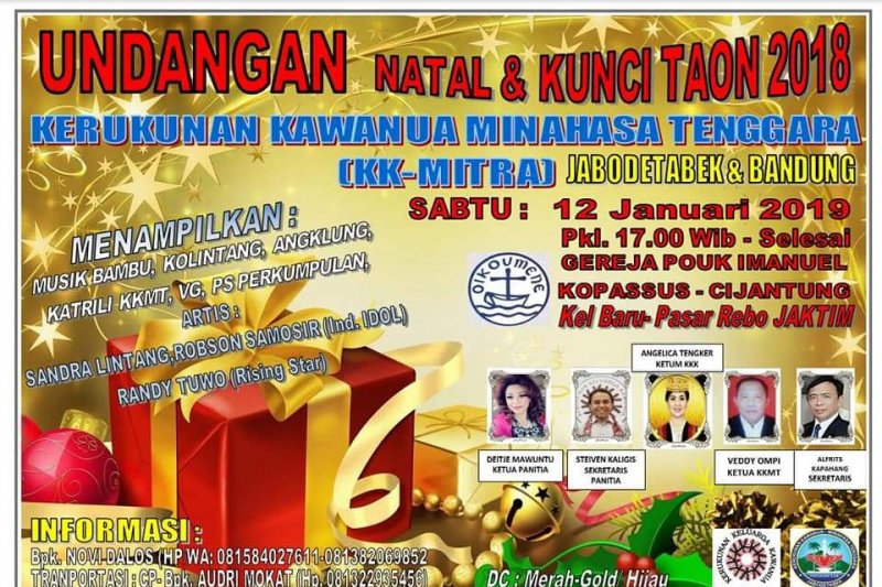 Undangan Natal Gereja Tulisan