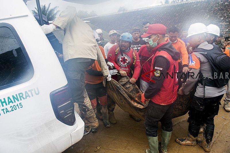 11 jenazah korban longsor Sukabumi  telah teridentifikasi