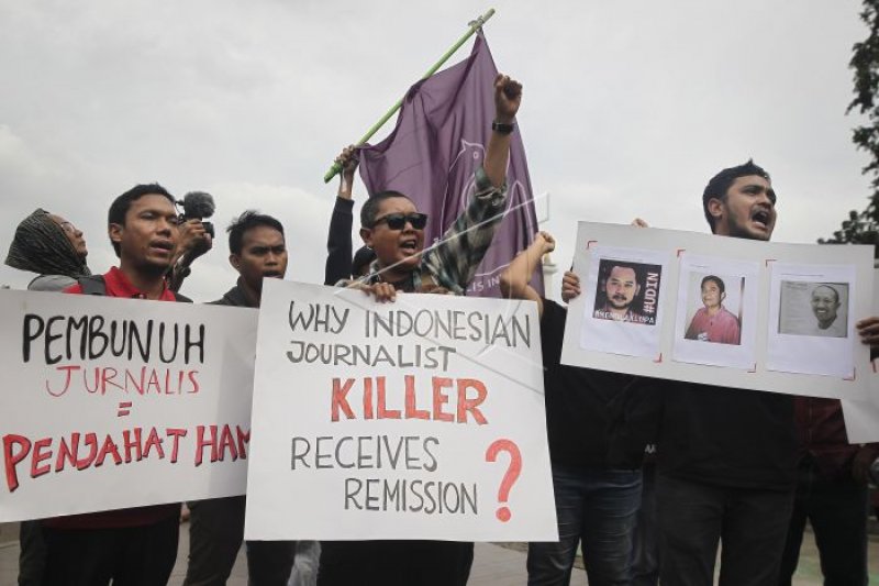 Aksi tolak pemberian remisi pembunuh jurnalis