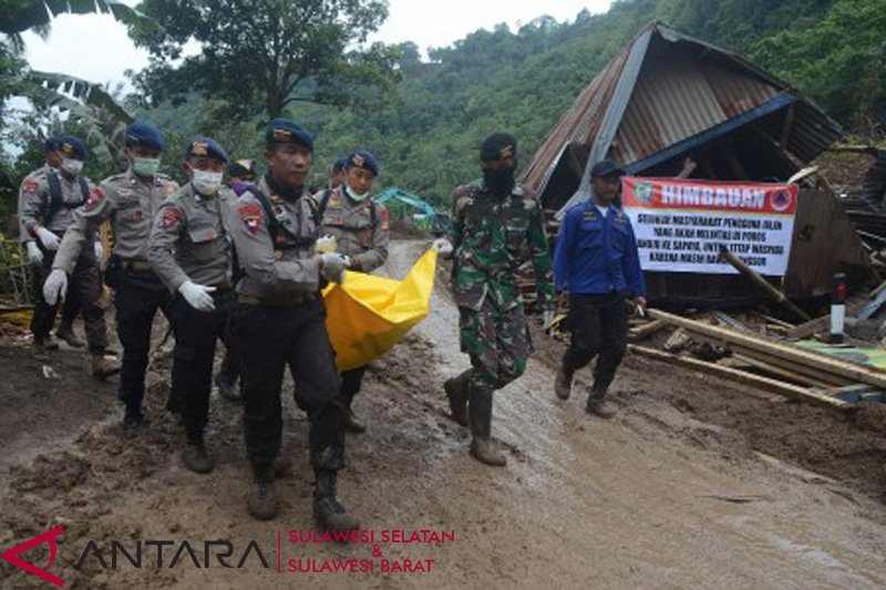 Penemuan korban tanah longsor Gowa