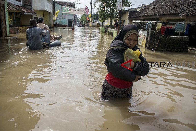 Banjir di tiga kecamatan Kabupaten Bandung surut