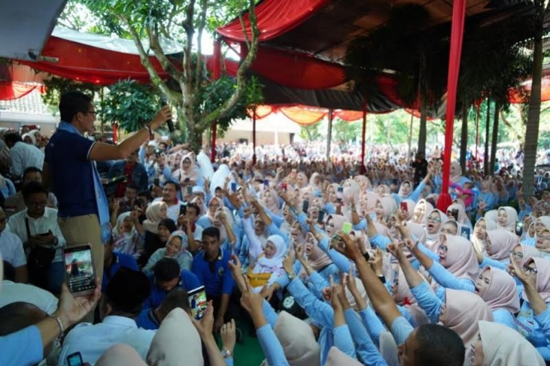 Cawapres Sandiaga Uno temui emak-emak di Tasikmalaya