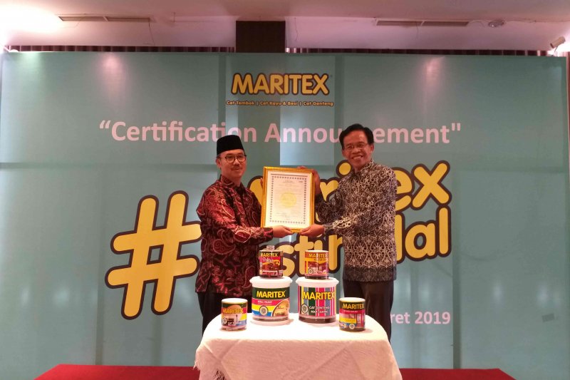 Maritex, cat dengan sertifikat halal MUI