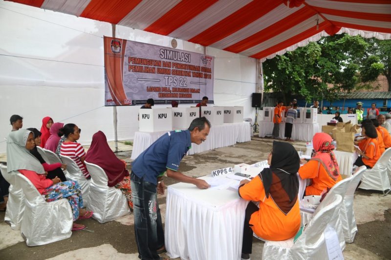 KPU Cirebon gelar simulasi Pemilu 2019