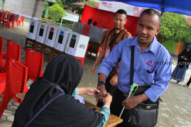 Simulasi Pencoblosan Pemilu 2019 Bagi Disabilitas