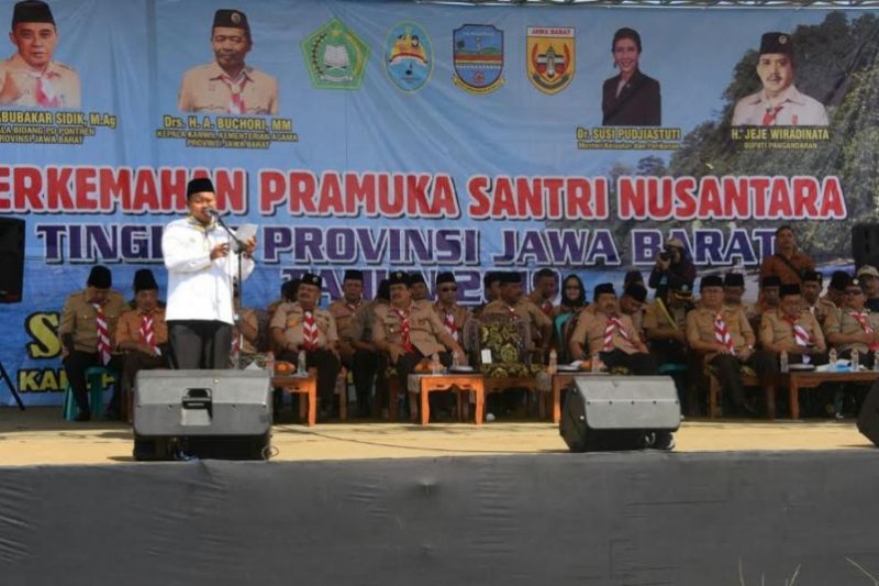 1.200 santri ikuti Perkemahan Santri Pramuka di Pangandaran