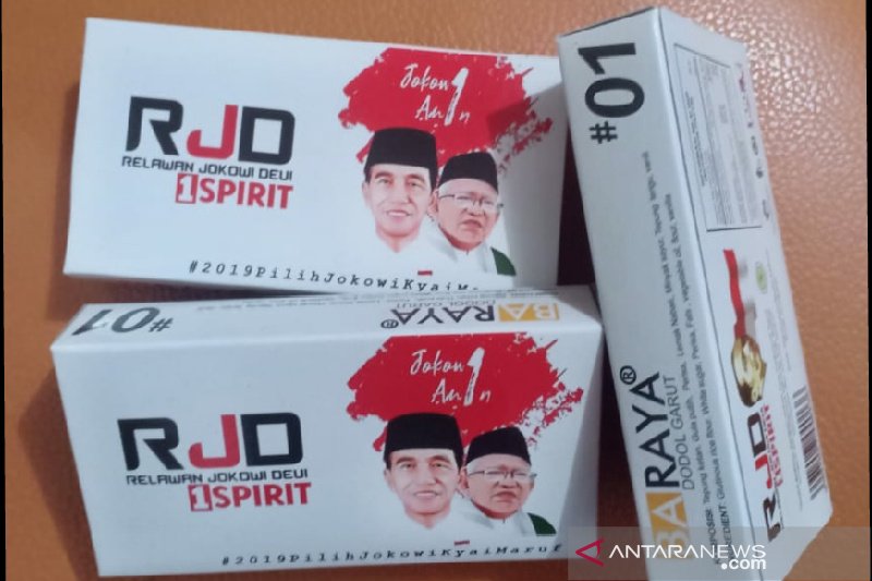 Dodol Garut dikemas unik sebagai media kampanye Jokowi