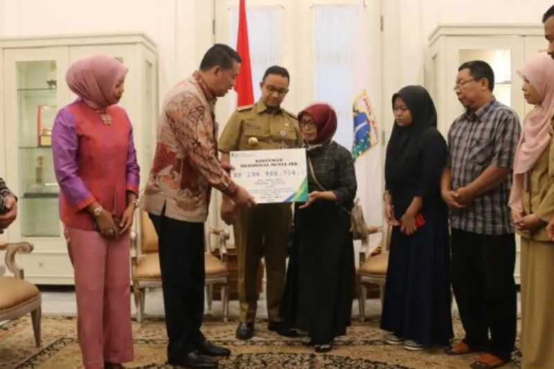 Keluarga almarhum Naufal dapat santunan dari BPJS Ketenagakerjaan