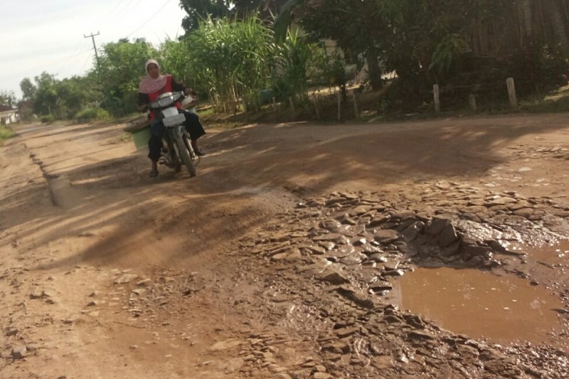 Jalan makin rusak di Lampung Timur