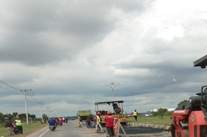 Perbaikan akses ke Tol Trans Sumatera 