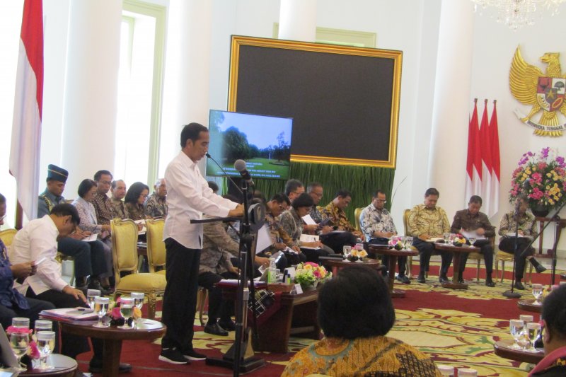 Presiden Jokowi pimpin sidang kabinet paripurna di Istana Bogor