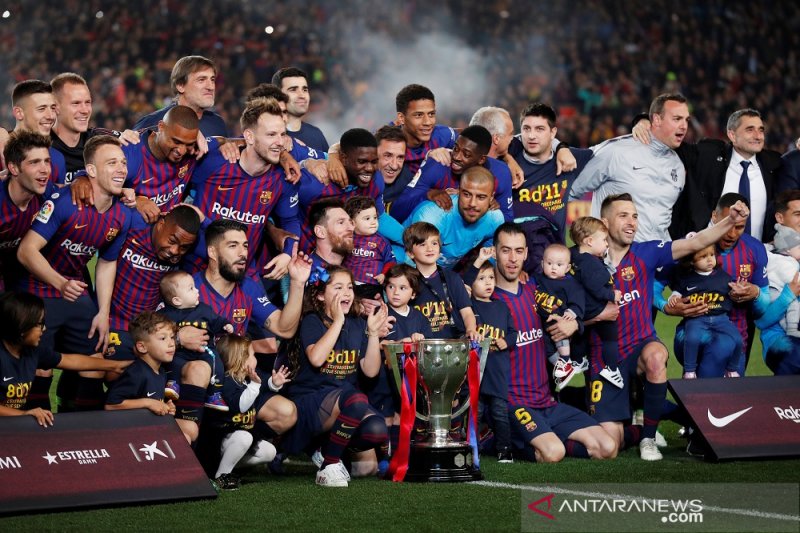Klasemen Liga Spanyol, Barcelona pastikan gelar juara