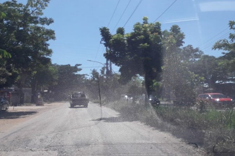 Akse jalan ke Pintu Tol Trans Sumatera