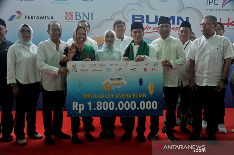 Menteri BUMN dan para dirut BUMN lakukan safari Ramadhan di Palembang