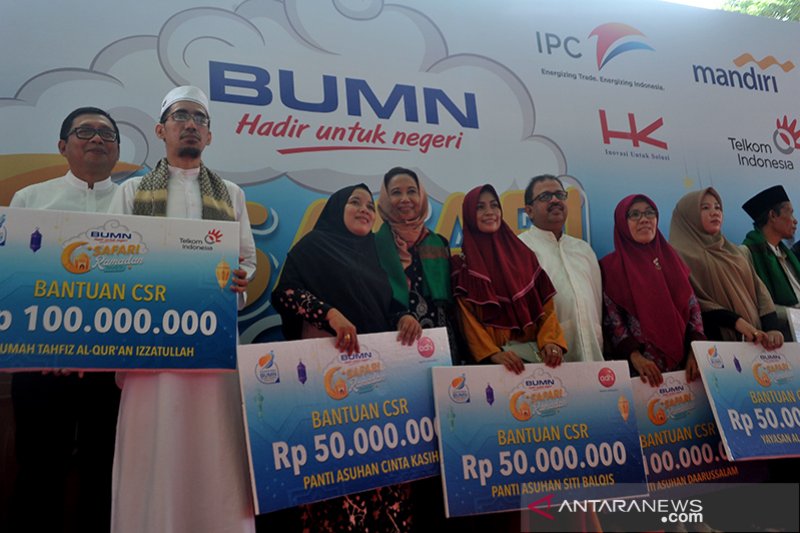 Menteri BUMN dan para dirut BUMN lakukan safari Ramadhan di Palembang