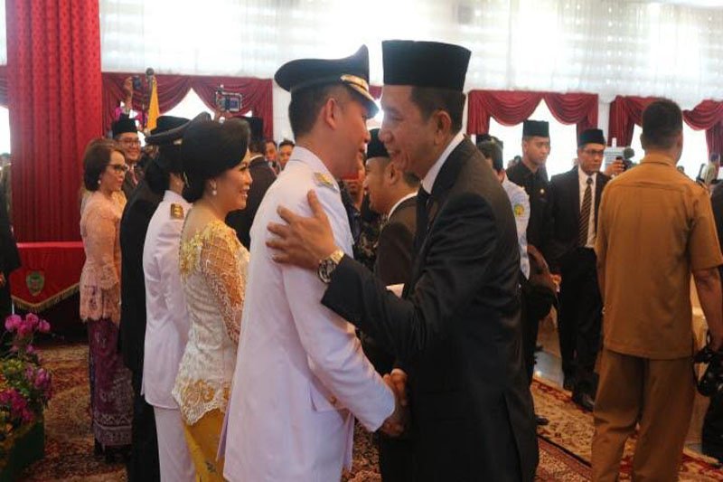 Bupati Barito Utara ucapkan selamat dilantiknya Bupati Gunung Mas