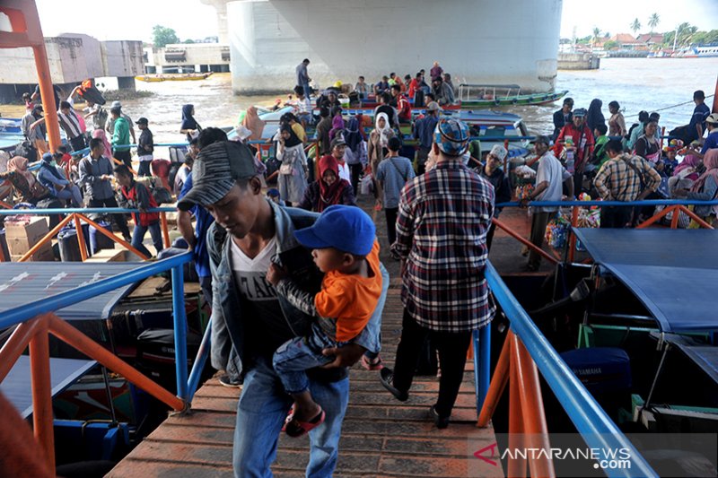 Mudik jalur sungai jadi pilihan