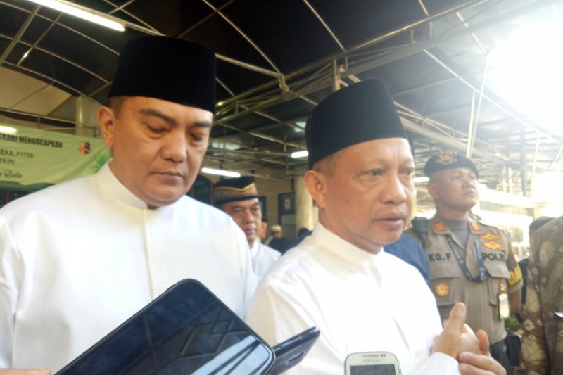 Kapolri Sholat Idul Fitri di Mabes Polri