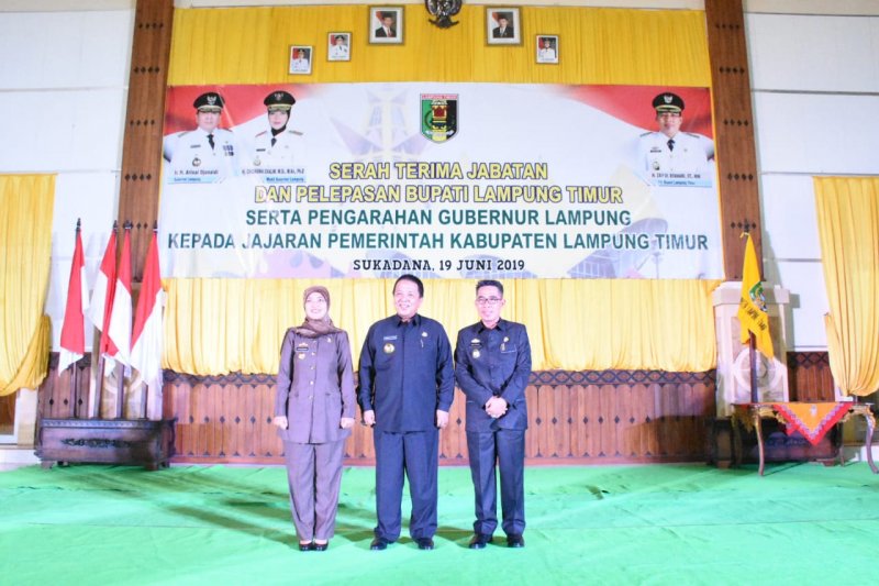 Serah Terima Jabatan Bupati Lampung Timur