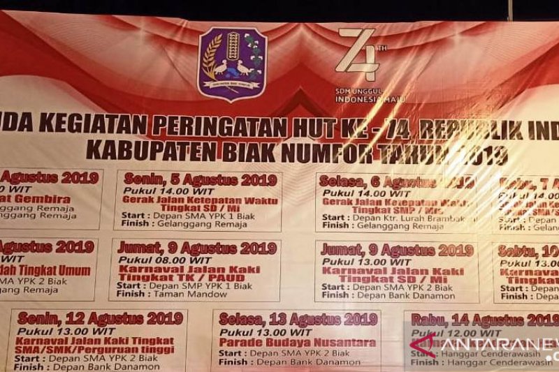 Sosialisasi Logo Perayaan Hut Kemerdekaan Digencarkan Di Biak Papua Antara News